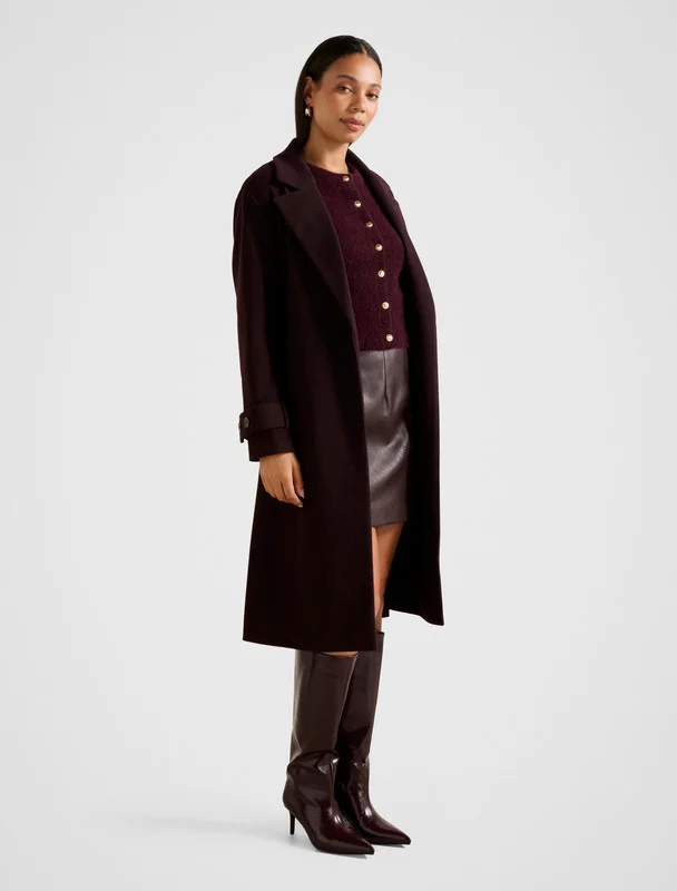 forever new  HEIDI Double Breasted Wrap Coat for Women | Best Price UAE